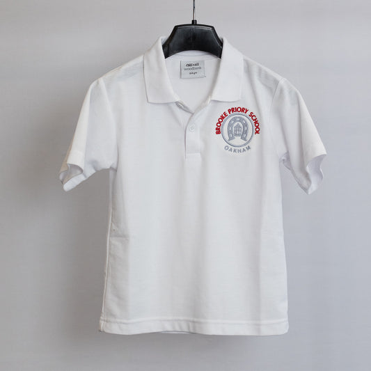 White Brooke Priory Cotton Polo Shirt